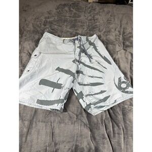 686 Six Eight Six Board Shorts Men's 34 blue and gray Trunks Surf‎ Swimwear